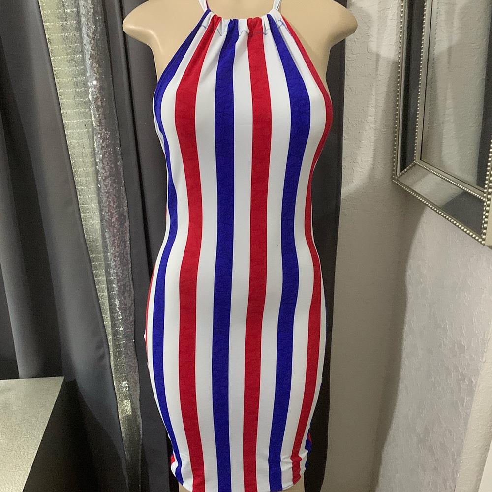 Handmade Striped Spandex Dress